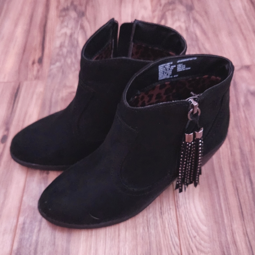Black Heeled Boots (us women's 5)